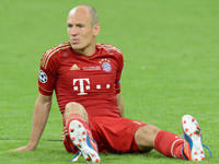 Vidno ražočarani Arjen Robben po vseh zapravljenih priložnostih.